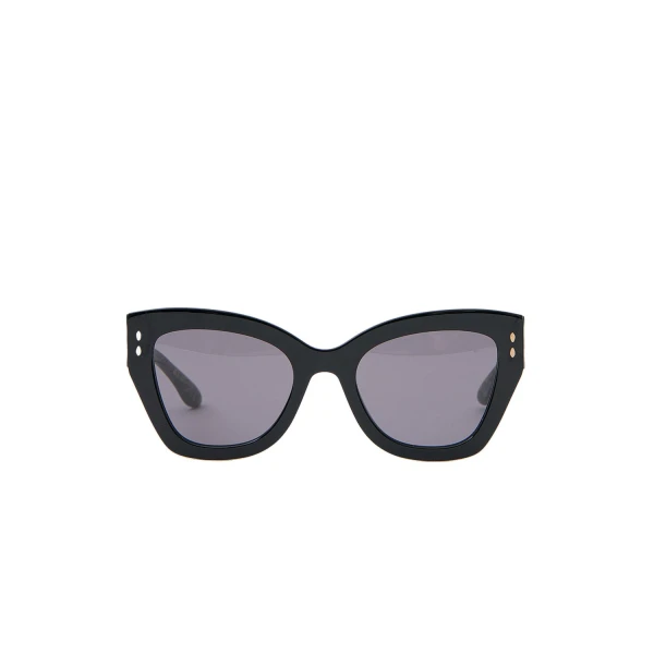Isabel Marant Lounyz Cat-Eye Sunglasses in Black Havana and Dark Grey Shaded | Women | Coveti