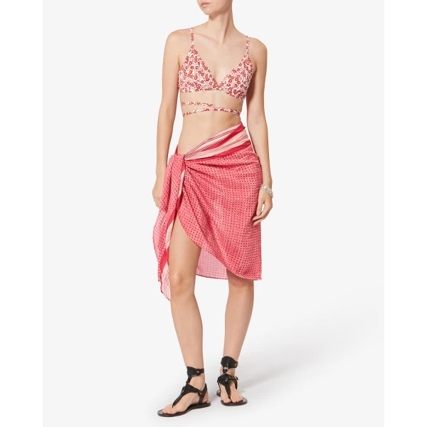 Isabel Marant Lucilia Pareo in Red | Beachwear | Coveti
