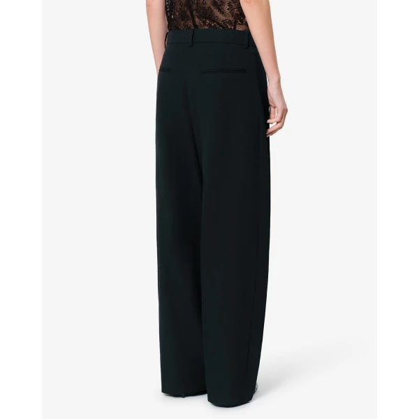 Isabel Marant Lyda Wool Pants in Black | Wide leg pants | Coveti
