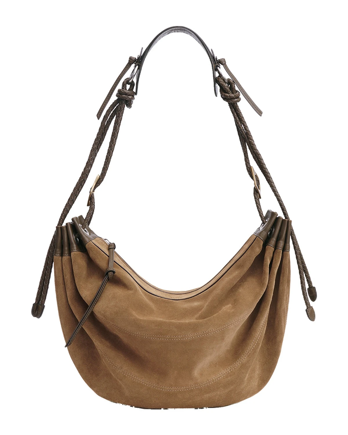 Isabel Marant Maia Large Bag in Suede Leather, Taupe Isabel Marant Maia Large Bag in Suede Leather, Taupe | Women | Coveti