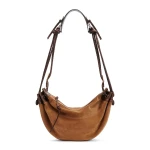 Isabel Marant Maia Medium Bag in Suede Leather, Taupe | Women | Coveti