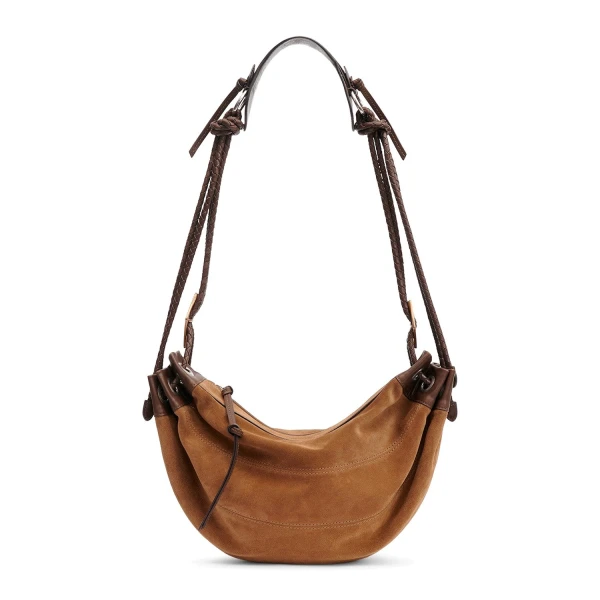 Maia Medium Bag in Suede Leather, Taupe