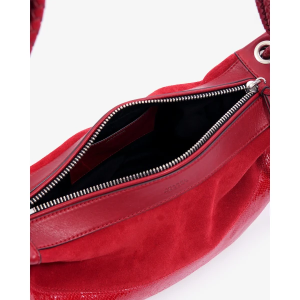 Isabel Marant Maia Medium Leather Bag in Scarlet Red | Shoulder & Crossbody Bags | Coveti