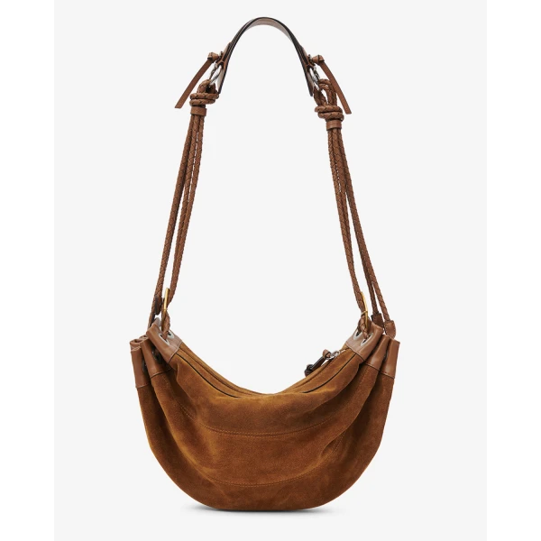 Isabel Marant Maia Medium Suede Bag in Cognac | Shoulder & Crossbody Bags | Coveti