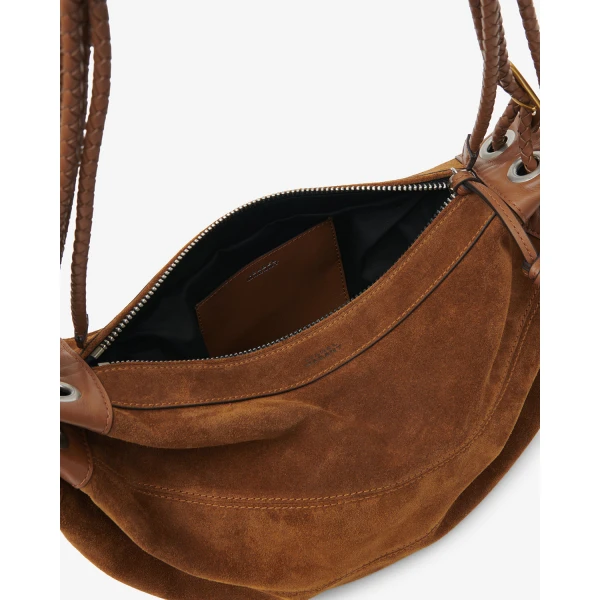 Isabel Marant Maia Medium Suede Bag in Cognac | Shoulder & Crossbody Bags | Coveti