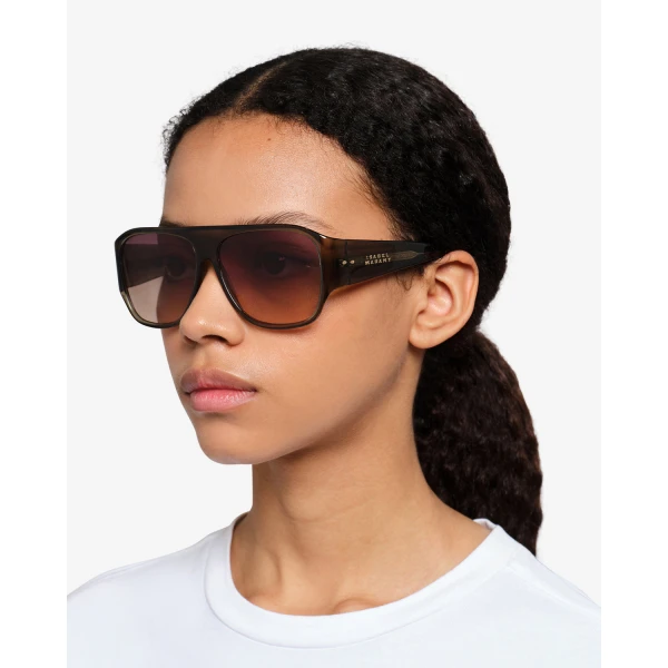 Isabel Marant Mikala Sunglasses in Havana and Brown Pink Shaded | Sunglasses | Coveti