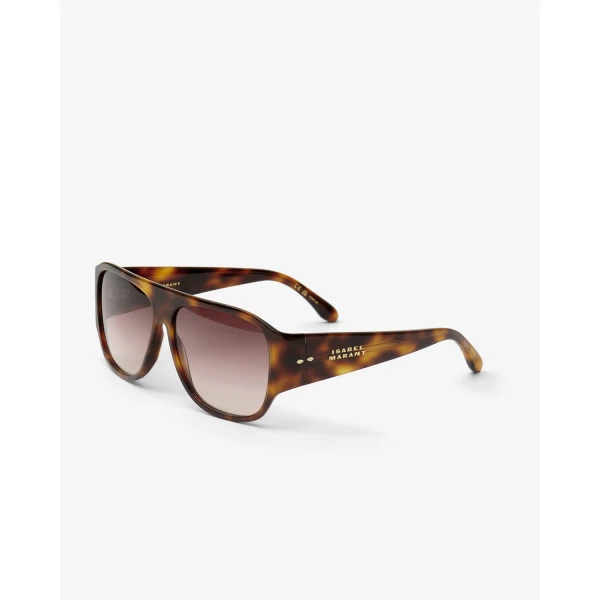 Isabel Marant Mikala Sunglasses in Havana and Brown Pink Shaded | Sunglasses | Coveti