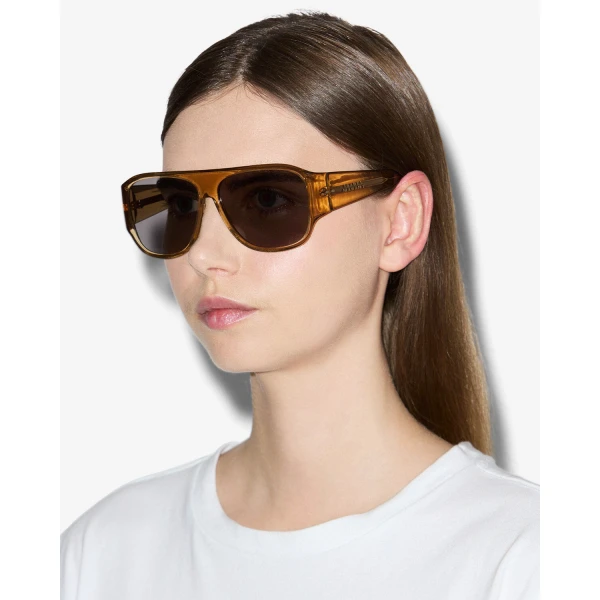 Isabel Marant Mikala Sunglasses in Ochre and Grey | Sunglasses | Coveti