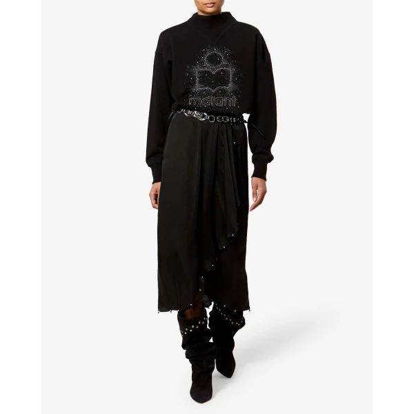 Isabel Marant Moby Sweatshirt in Black | Long Sleeve | Coveti