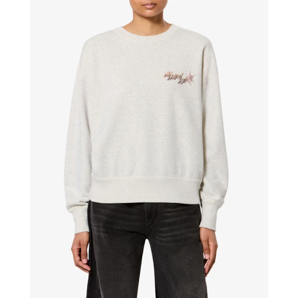 Isabel Marant Mobyli Sweatshirt in Ecru | Long Sleeve | Coveti