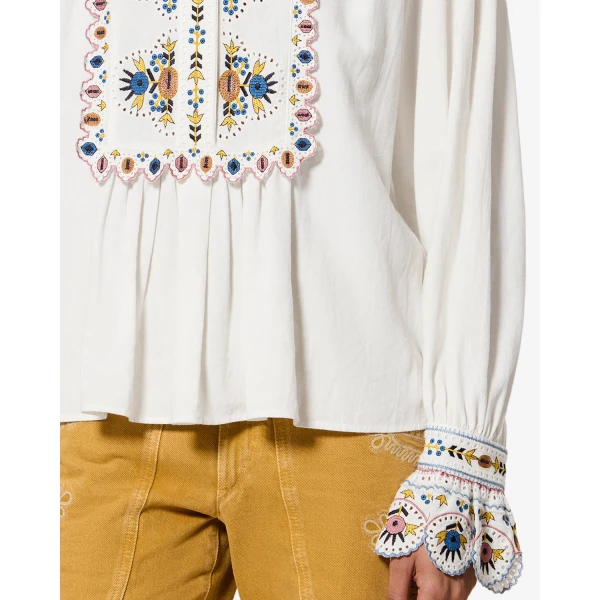 Isabel Marant Monique Blouse in Ecru | Blouse | Coveti