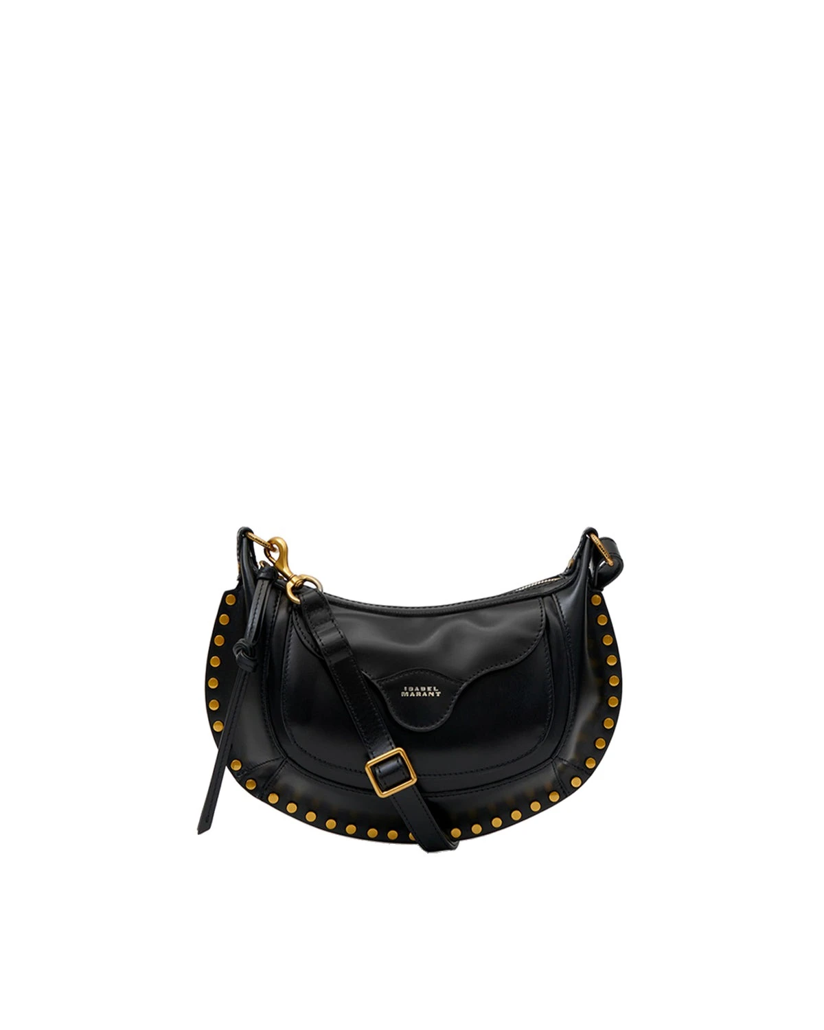 Isabel Marant Moon Pocket Bag in Leather, Black Isabel Marant Moon Pocket Bag in Leather, Black | Women | Coveti