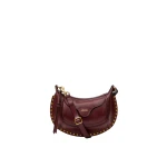 Isabel Marant Moon Pocket Bag in Leather, Burgundy | Women | Coveti