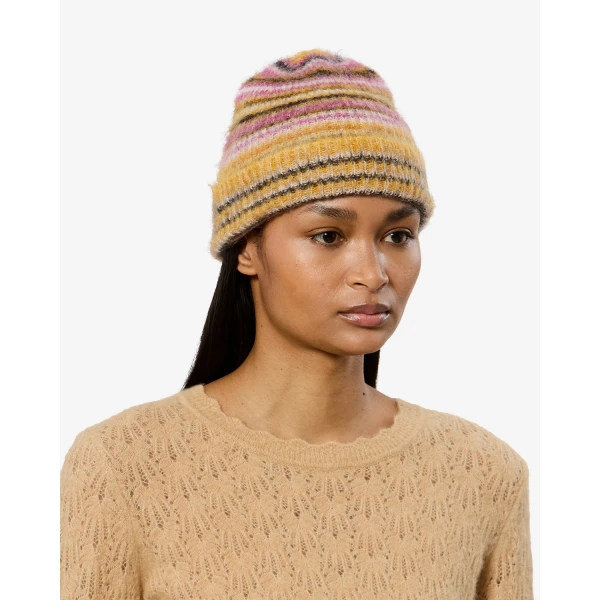 Isabel Marant Morenne Mohair Beanie in Mustard | Hats | Coveti