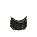 Isabel Marant Naoko Bag in Grained Leather, Black | Women | Coveti