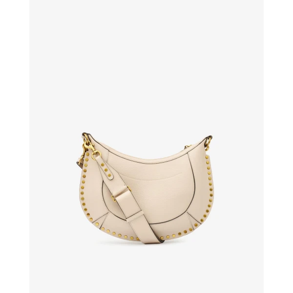 Isabel Marant Naoko Bag in Grained Leather, Light Beige | Shoulder & Crossbody Bags | Coveti