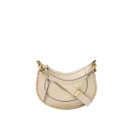 Isabel Marant Naoko Bag in Grained Leather, Light Beige | Women | Coveti