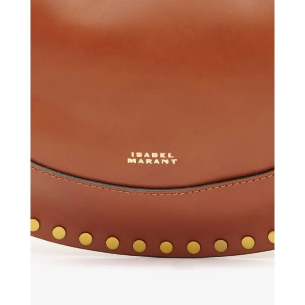 Isabel Marant Naoko Bag in Leather, Cognac | Shoulder & Crossbody Bags | Coveti