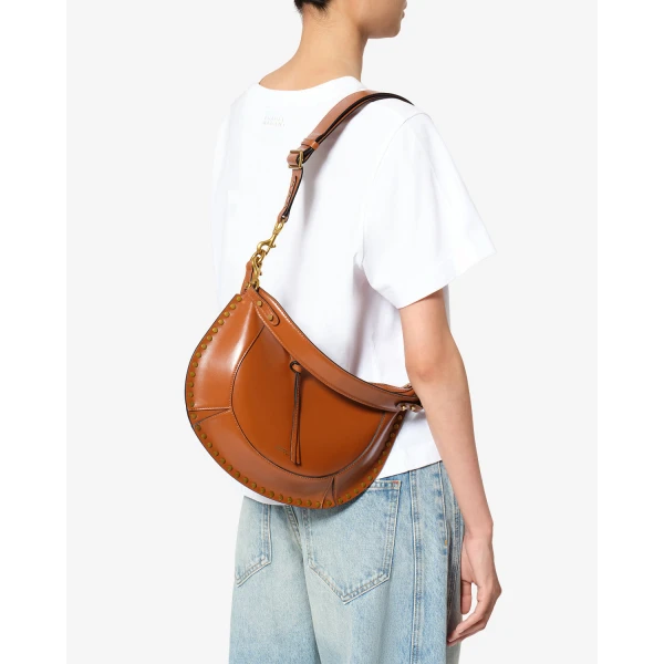 Isabel Marant Naoko Bag in Leather, Cognac | Shoulder & Crossbody Bags | Coveti