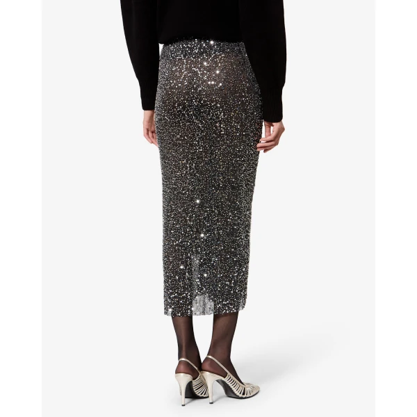 Isabel Marant Nejany Skirt in Silver | Maxi Skirts | Coveti