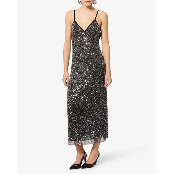 Isabel Marant Nevana Dress in Silver | Maxi Dresses | Coveti