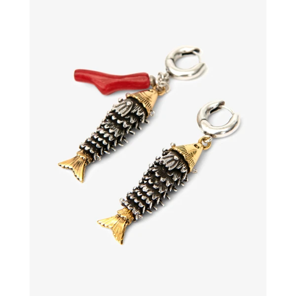 Isabel Marant New River Earrings in Silver and Gold | Earrings | Coveti