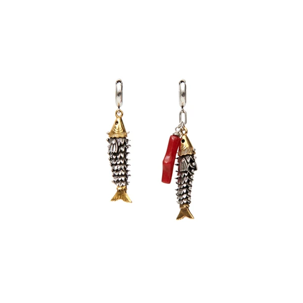 Isabel Marant New River Earrings in Silver and Gold | Women | Coveti