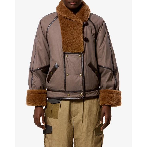 Isabel Marant Olinka Jacket in Brown | Jackets | Coveti