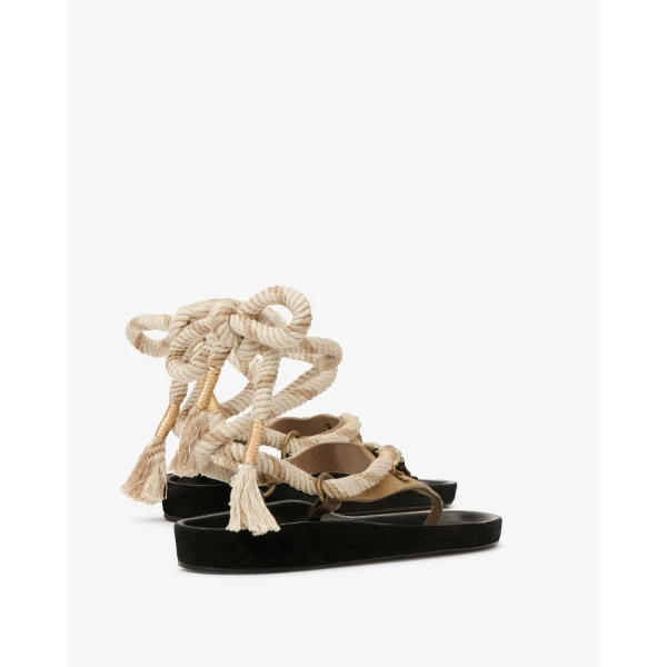 Isabel Marant Onyna Sandals in Taupe | Sandals | Coveti