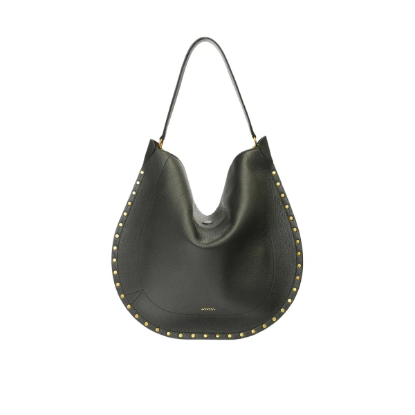 Oskan Hobo Soft Grained Leather Bag in Black