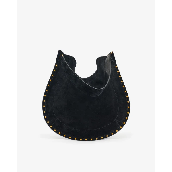 Isabel Marant Oskan Hobo Soft Suede Bag in Black | Shoulder & Crossbody Bags | Coveti