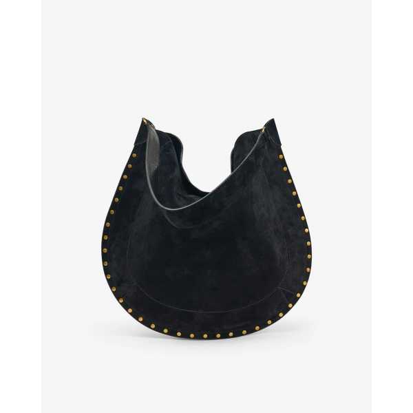 Isabel Marant Oskan Hobo Soft Suede Bag in Black | Shoulder & Crossbody Bags | Coveti