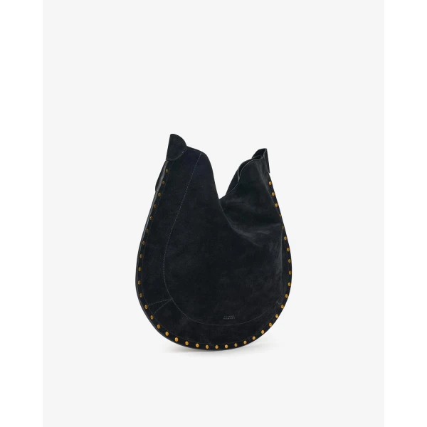 Isabel Marant Oskan Hobo Soft Suede Bag in Black | Shoulder & Crossbody Bags | Coveti
