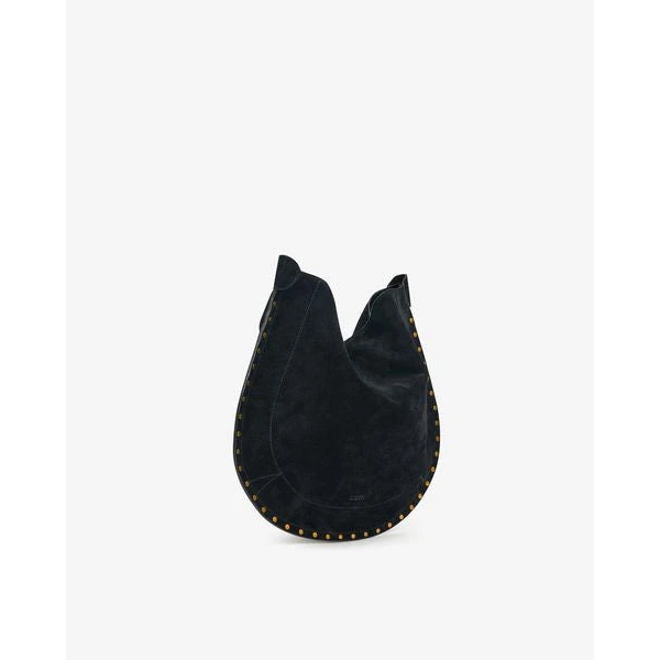 Isabel Marant Oskan Hobo Soft Suede Bag in Black | Shoulder & Crossbody Bags | Coveti