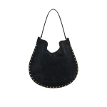 Isabel Marant Oskan Hobo Soft Suede Bag in Black | Women | Coveti