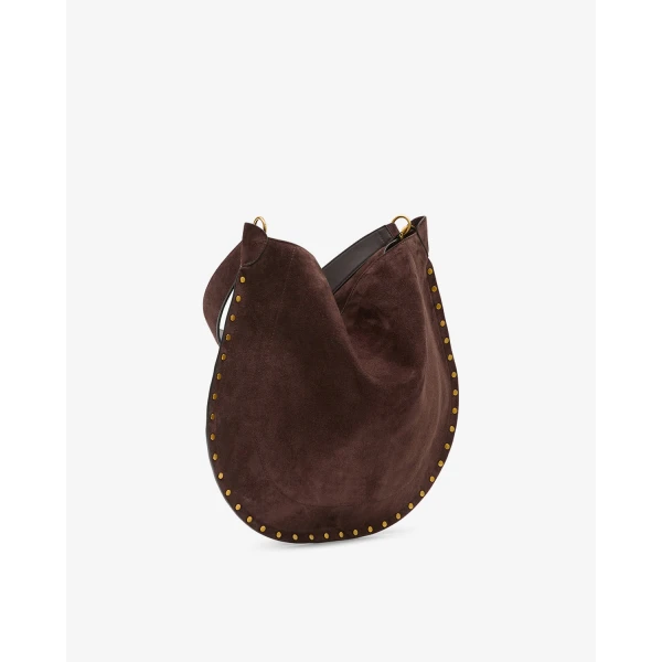 Isabel Marant Oskan Hobo Soft Suede Bag in Coffee | Shoulder & Crossbody Bags | Coveti