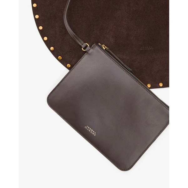 Isabel Marant Oskan Hobo Soft Suede Bag in Coffee | Shoulder & Crossbody Bags | Coveti