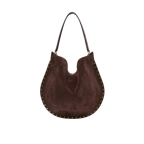 Isabel Marant Oskan Hobo Soft Suede Bag in Coffee | Women | Coveti