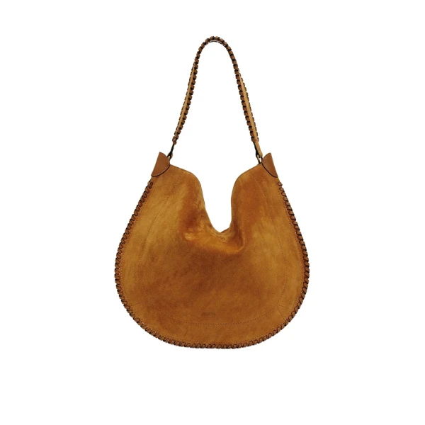 Isabel Marant Oskan Hobo Soft Suede Bag in Cognac | Women | Coveti