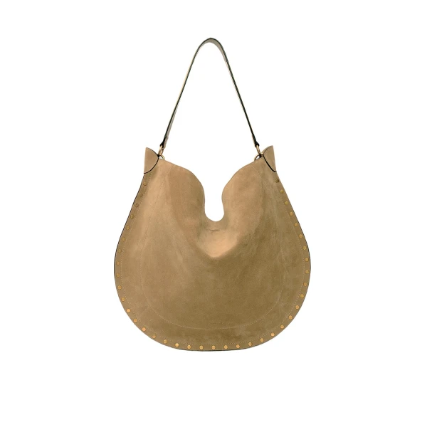 Isabel Marant Oskan Hobo Soft Suede Bag in Taupe | Women | Coveti