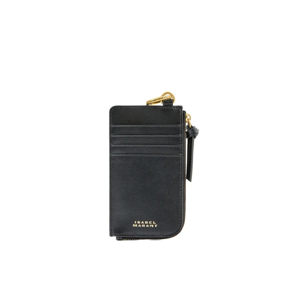 Oskan Leather Cardholder in Black