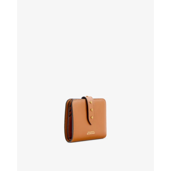 Isabel Marant Oskan Leather Wallet in Cognac | Wallets & Purses | Coveti