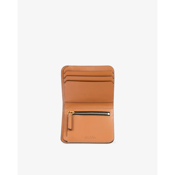 Isabel Marant Oskan Leather Wallet in Cognac | Wallets & Purses | Coveti