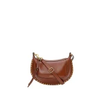 Isabel Marant Oskan Moon Bag in Leather, Cognac | Women | Coveti