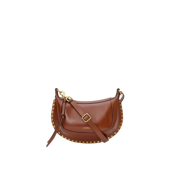 Oskan Moon Bag in Leather, Cognac