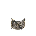 Isabel Marant Oskan Moon Bag in Pony-Effect Leather, Zebra | Women | Coveti