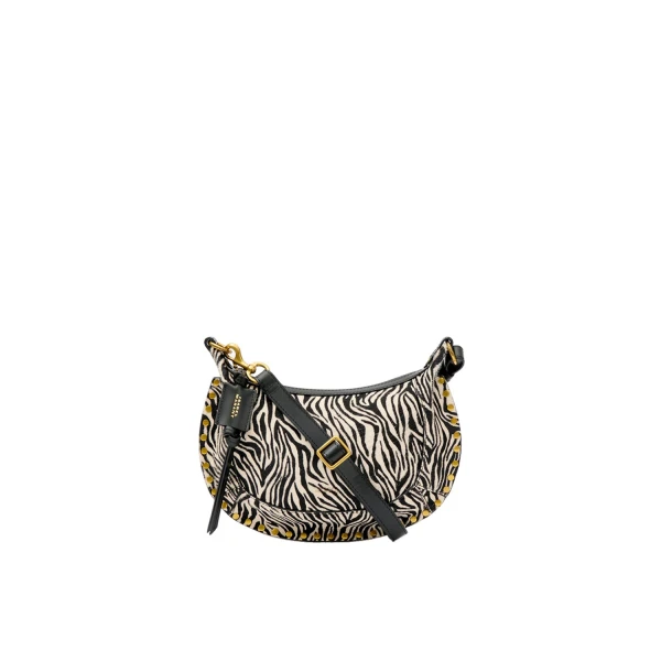 Oskan Moon Bag in Pony-Effect Leather, Zebra