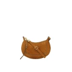 Isabel Marant Oskan Moon Bag in Suede Leather, Cognac | Women | Coveti