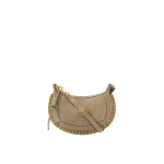 Isabel Marant Oskan Moon Bag in Suede Leather, Smoky Taupe | Women | Coveti