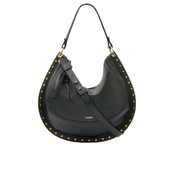 Oskan Soft L Bag in Grained Leather, Black